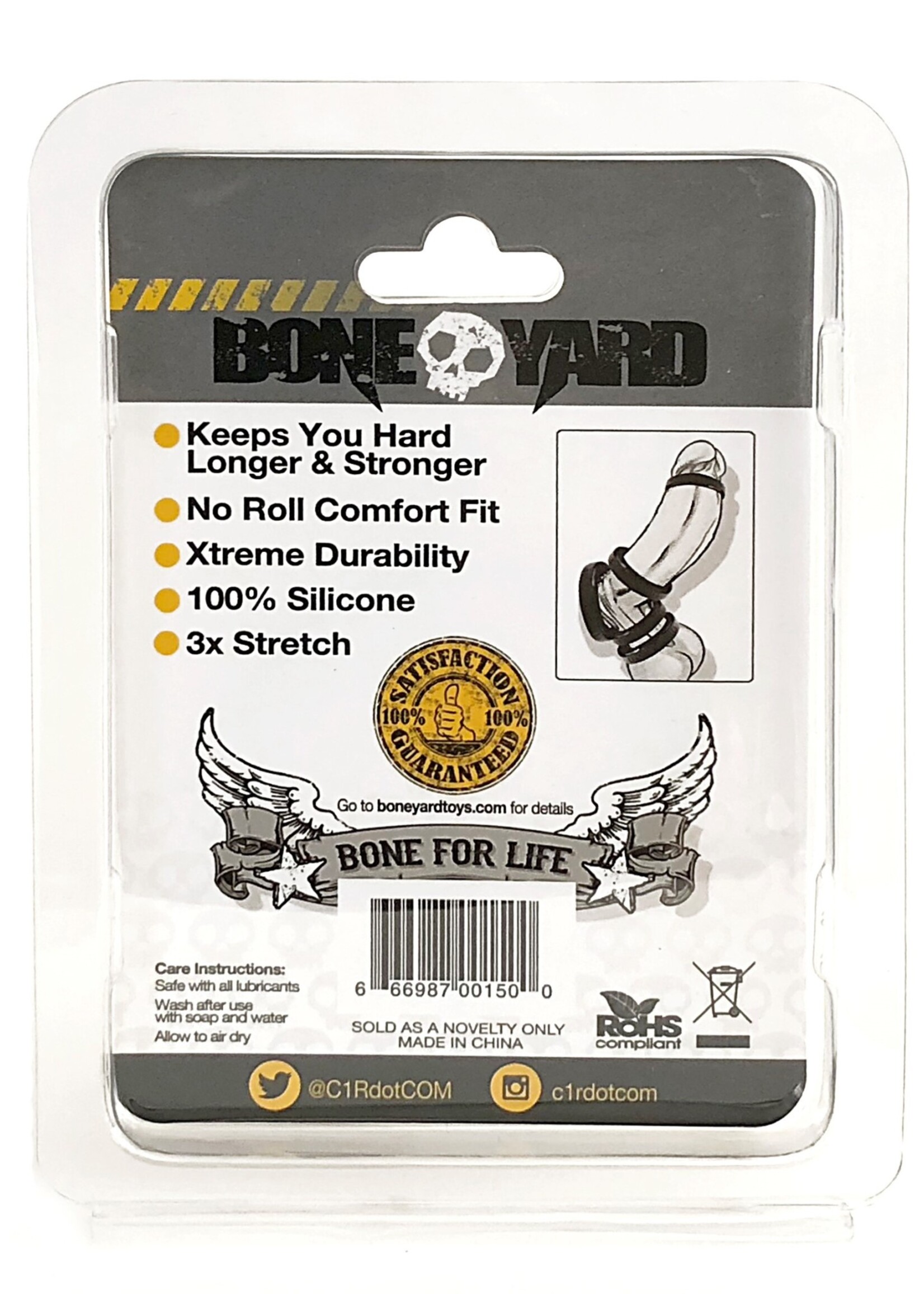 Rascal - Boneyard Boneyard Silicone Ring 50mm - Black