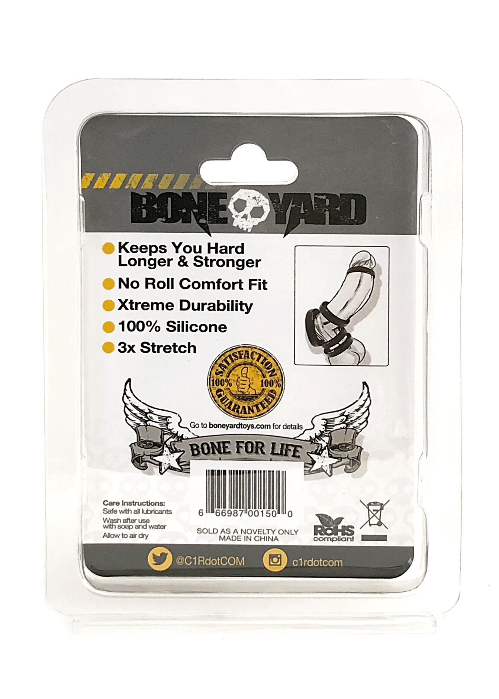 Rascal - Boneyard Boneyard Silicone Ring 50mm - Black