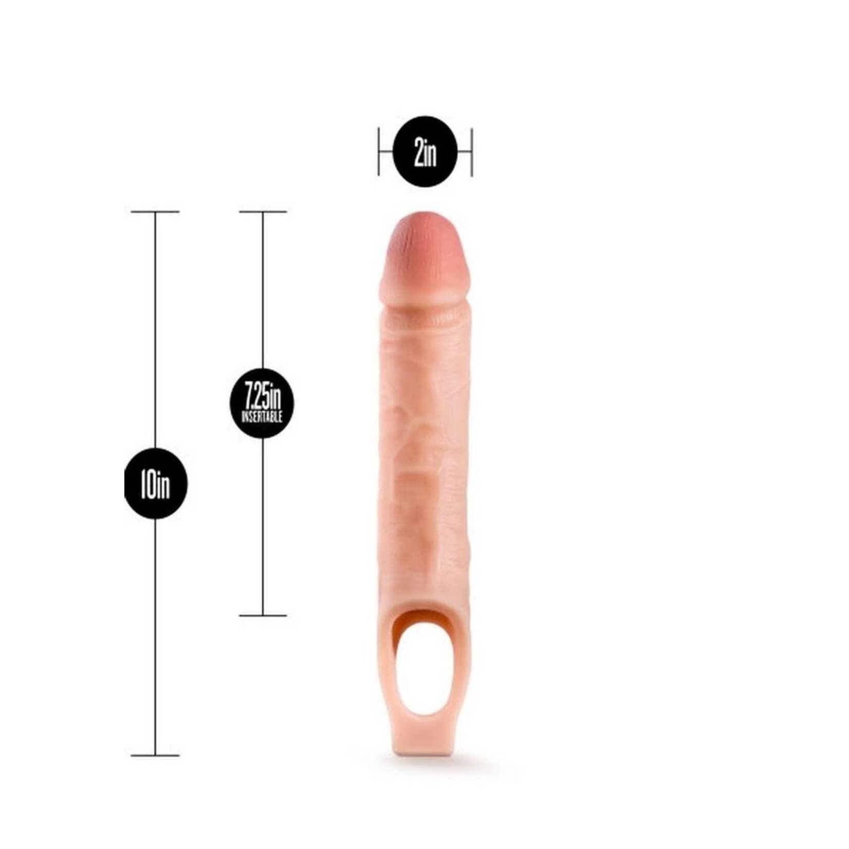 Blush Novelties Performance - 10 Inch Cock Sheath Penis Extender - Vanilla