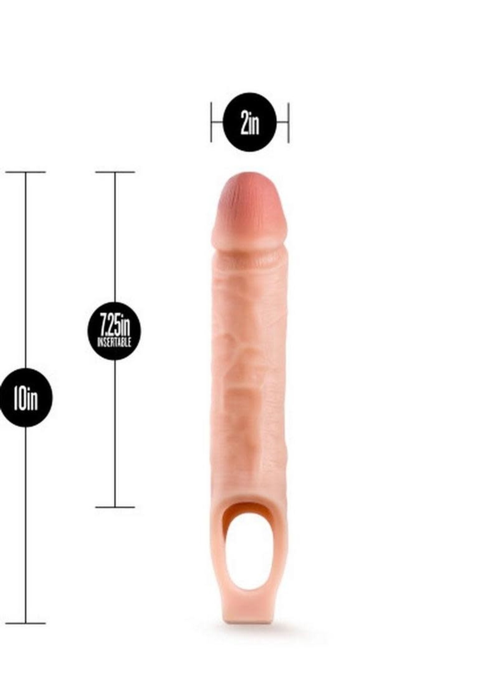 Blush Novelties Performance - 10 Inch Cock Sheath Penis Extender - Vanilla