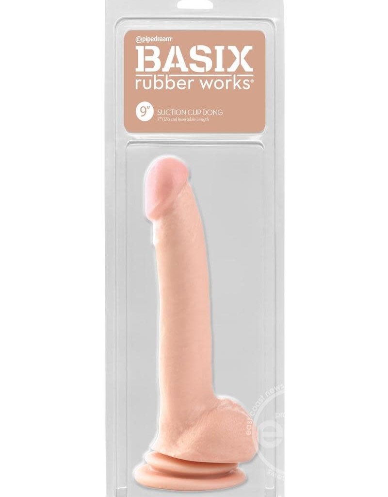 Pipedream Basix 9 Inch Suction Cup Dong - Flesh