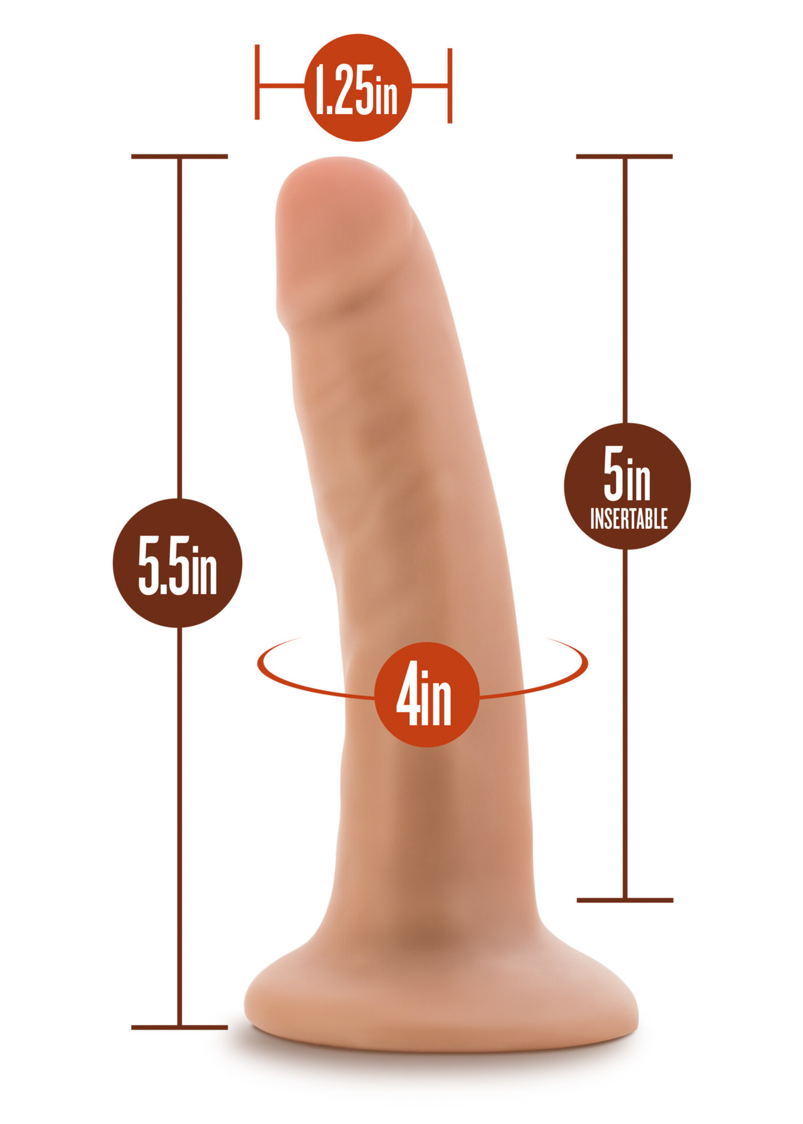 Blush Novelties Dr. Skin - 5.5 Inch Cock With Suction Cup - Vanilla