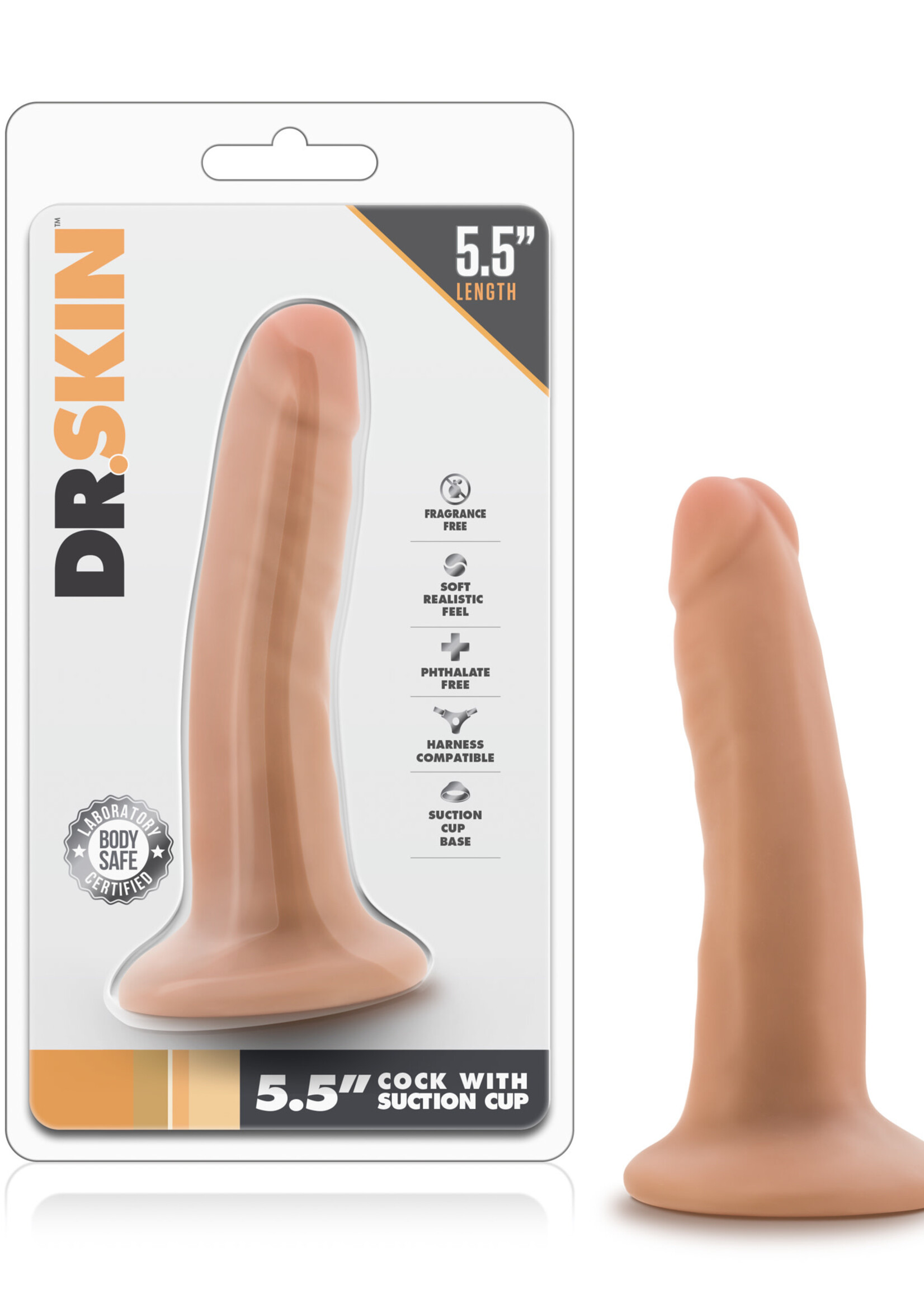 Blush Novelties Dr. Skin - 5.5 Inch Cock With Suction Cup - Vanilla