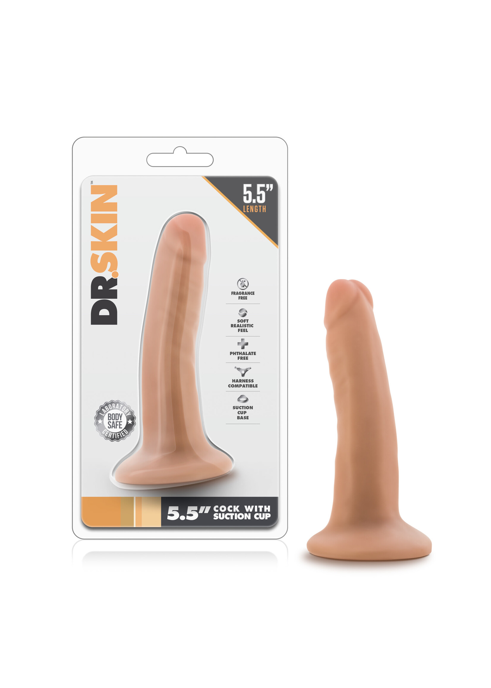 Blush Novelties Dr. Skin - 5.5 Inch Cock With Suction Cup - Vanilla