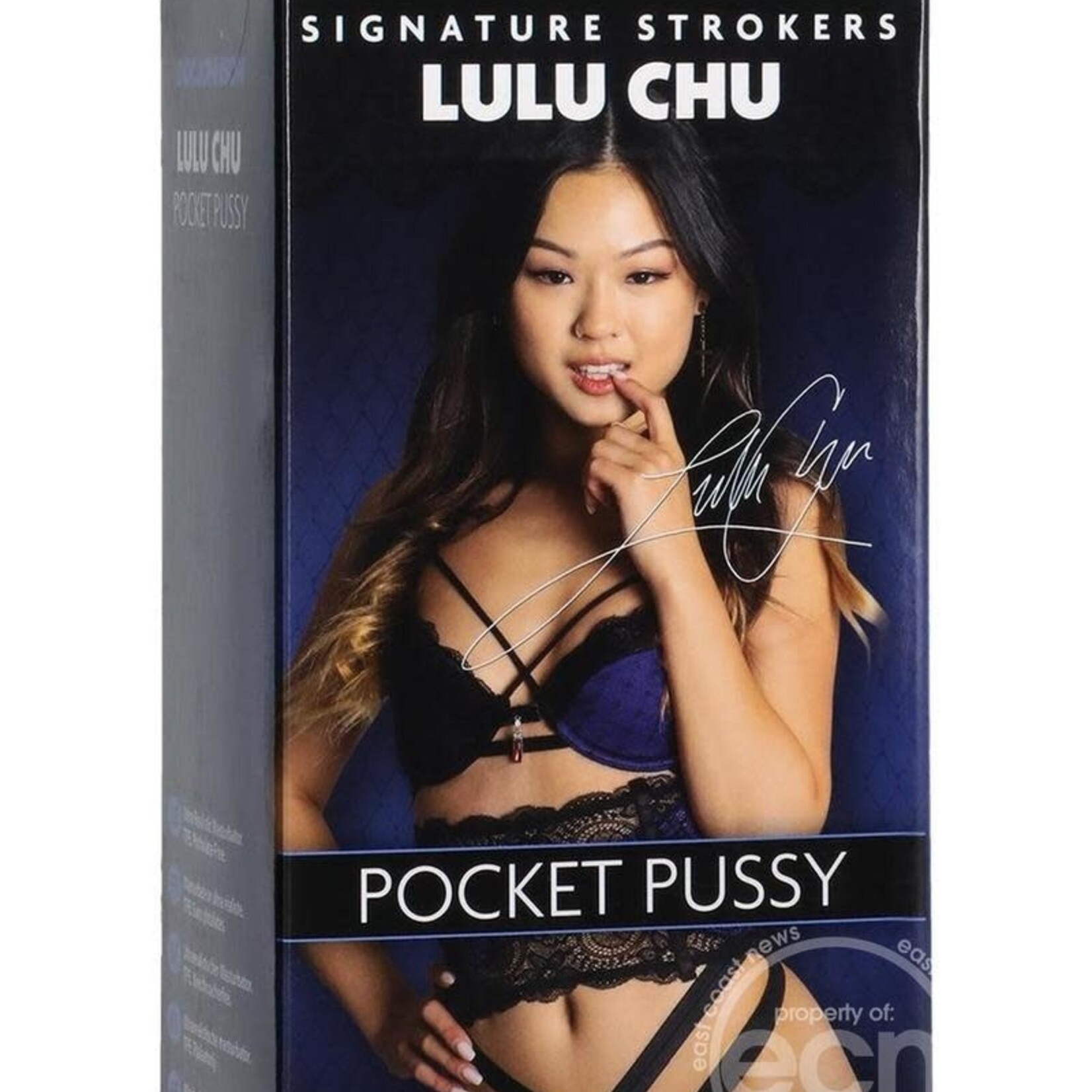 Doc Johnson Signature Strokers Lulu Chu Ultraskyn Pocket Masturbator - Pussy - Vanilla