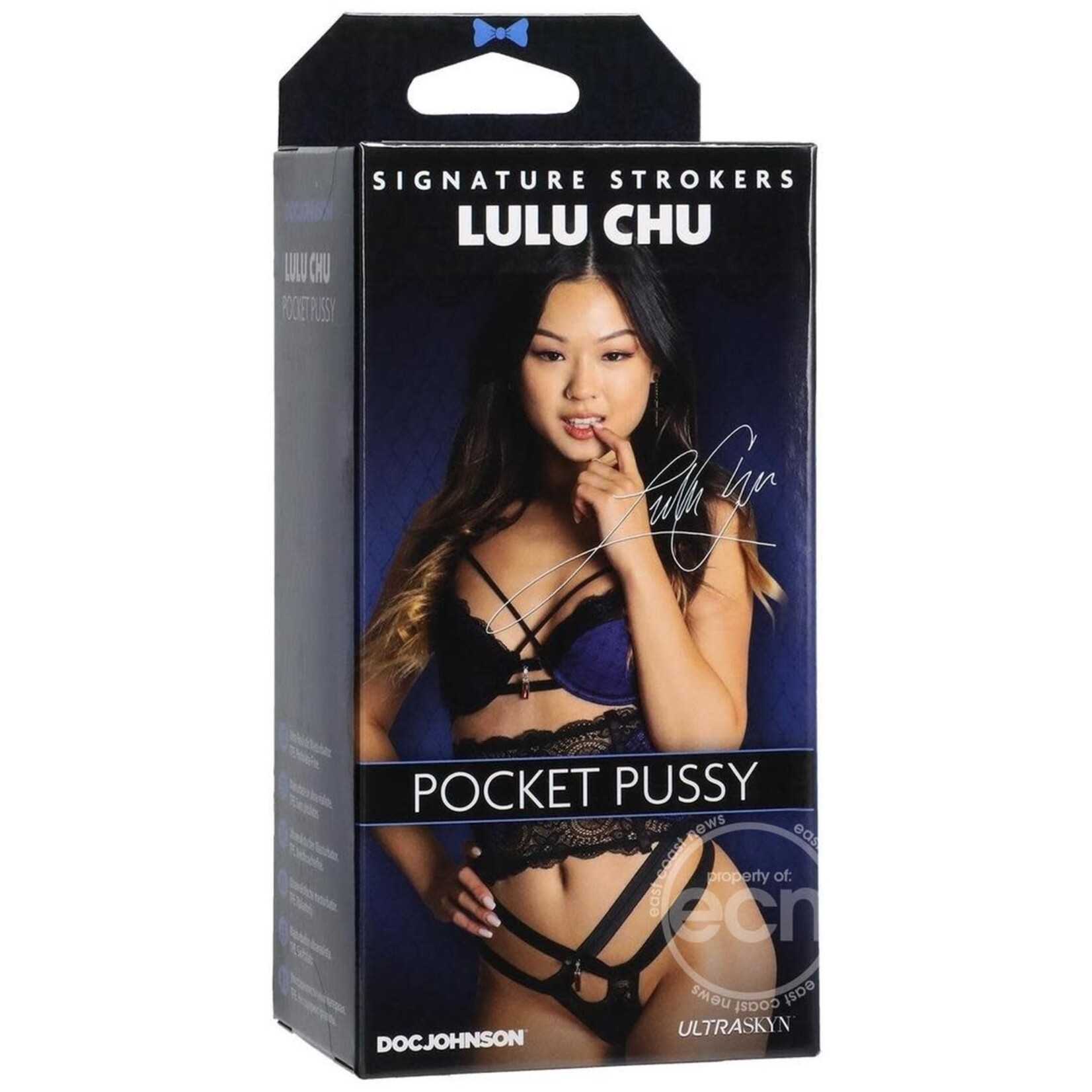 Doc Johnson Signature Strokers Lulu Chu Ultraskyn Pocket Masturbator - Pussy - Vanilla