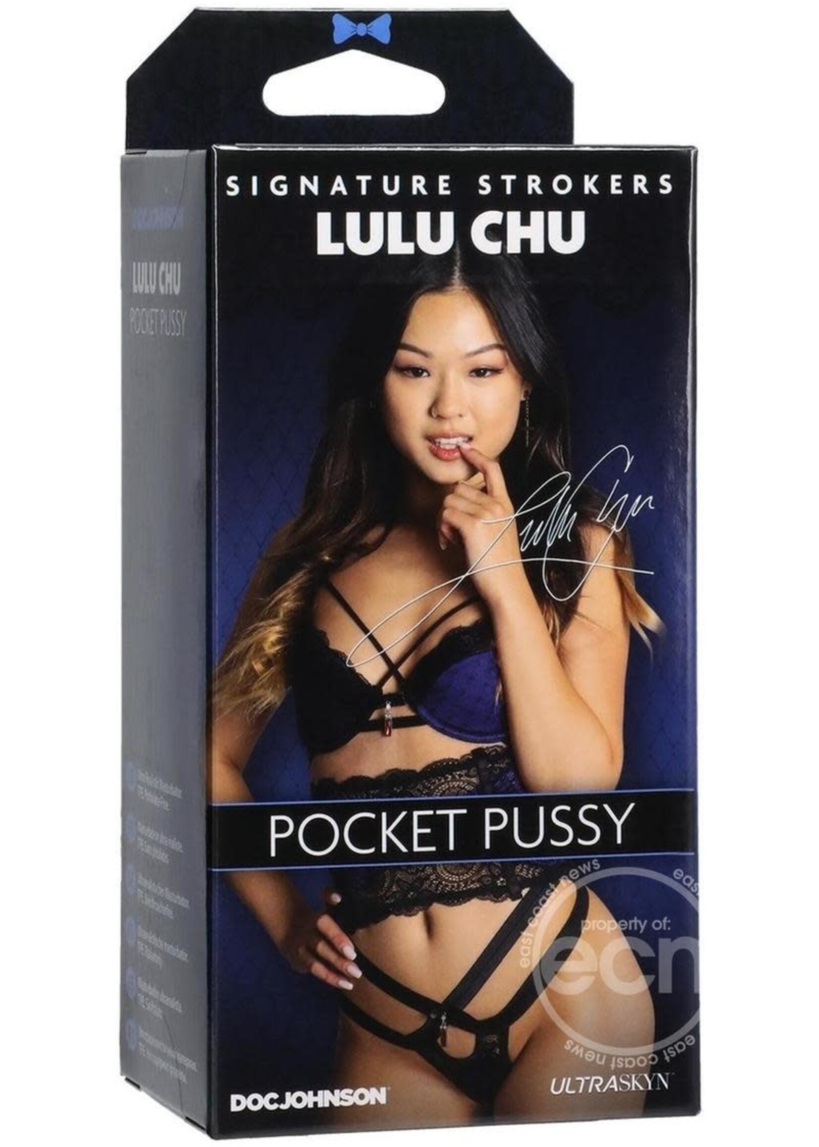 Doc Johnson Signature Strokers Lulu Chu Ultraskyn Pocket Masturbator - Pussy - Vanilla