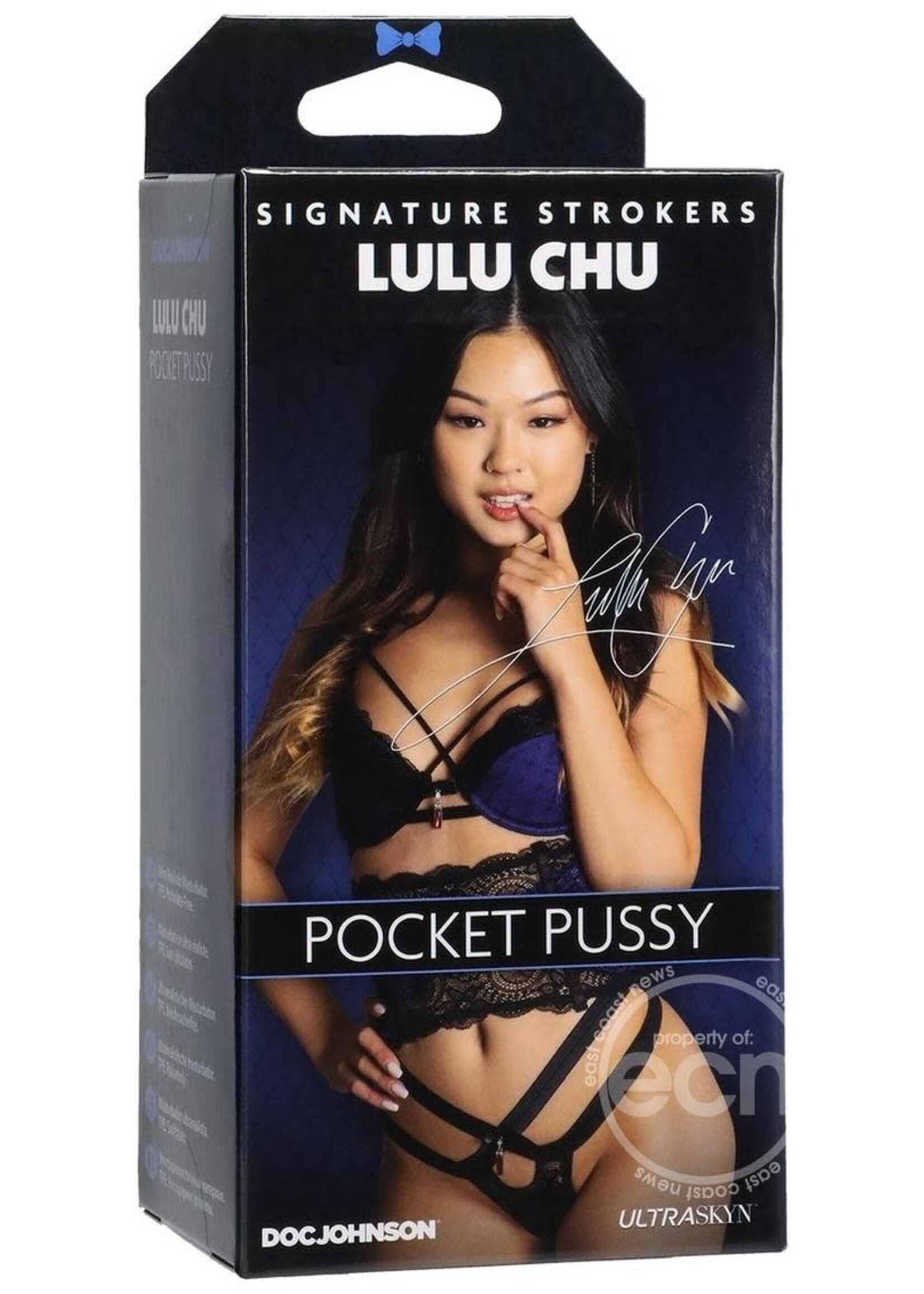 Doc Johnson Signature Strokers Lulu Chu Ultraskyn Pocket Masturbator - Pussy - Vanilla