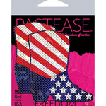 Pastease Pastease Premium Sparkling Stars & Strips USA Cowboy Boot - Red/White/Blue O/S