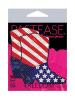 Pastease Pastease Premium Sparkling Stars & Strips USA Cowboy Boot - Red/White/Blue O/S