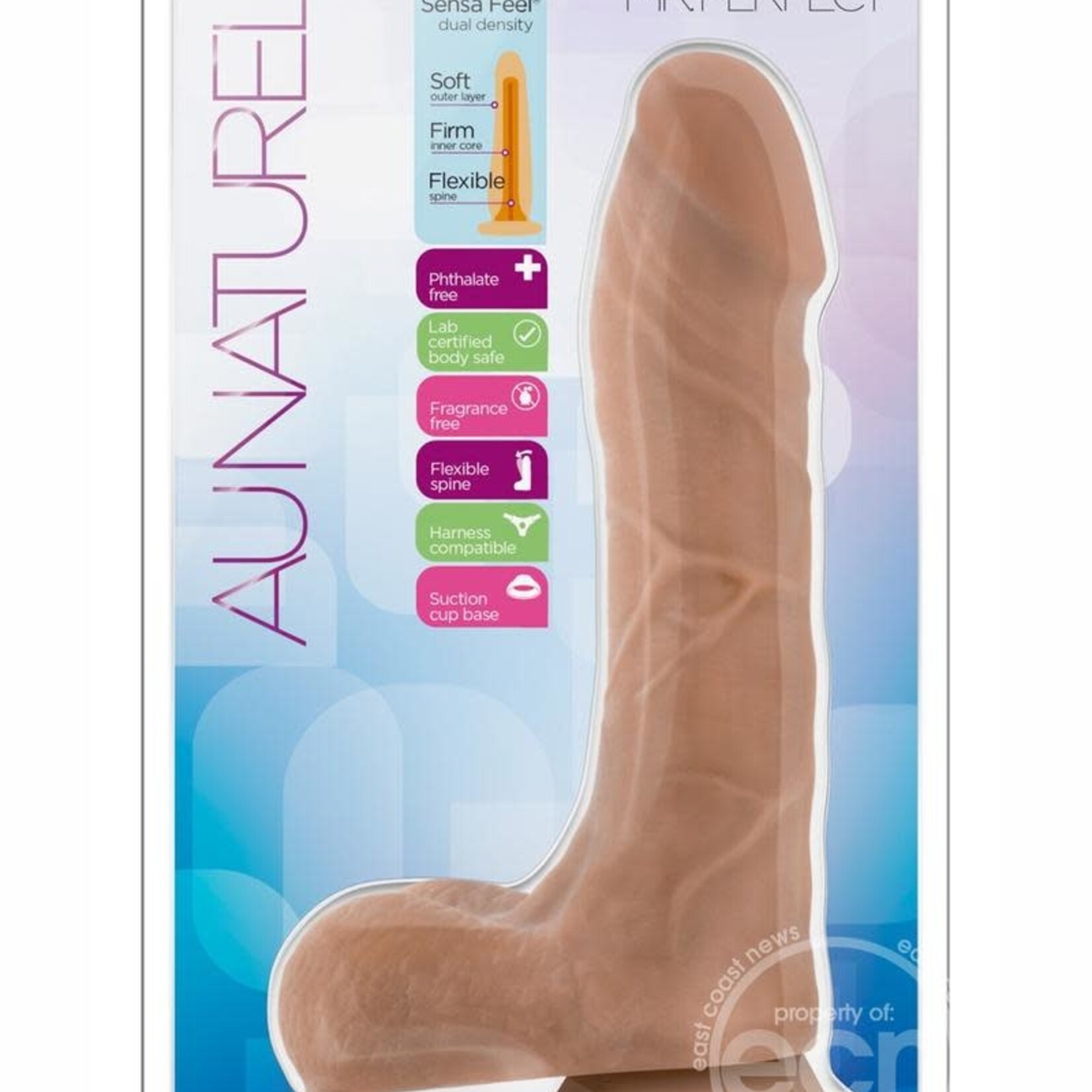 Blush Novelties Au Naturel Mister Perfect Dildo with Balls 8.5in