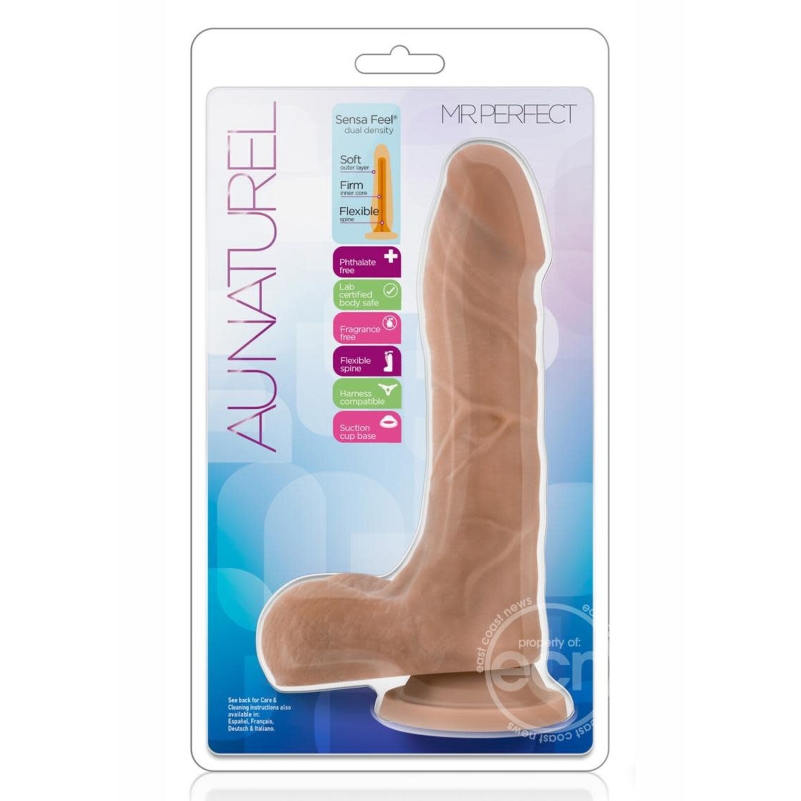 Blush Novelties Au Naturel Mister Perfect Dildo with Balls 8.5in