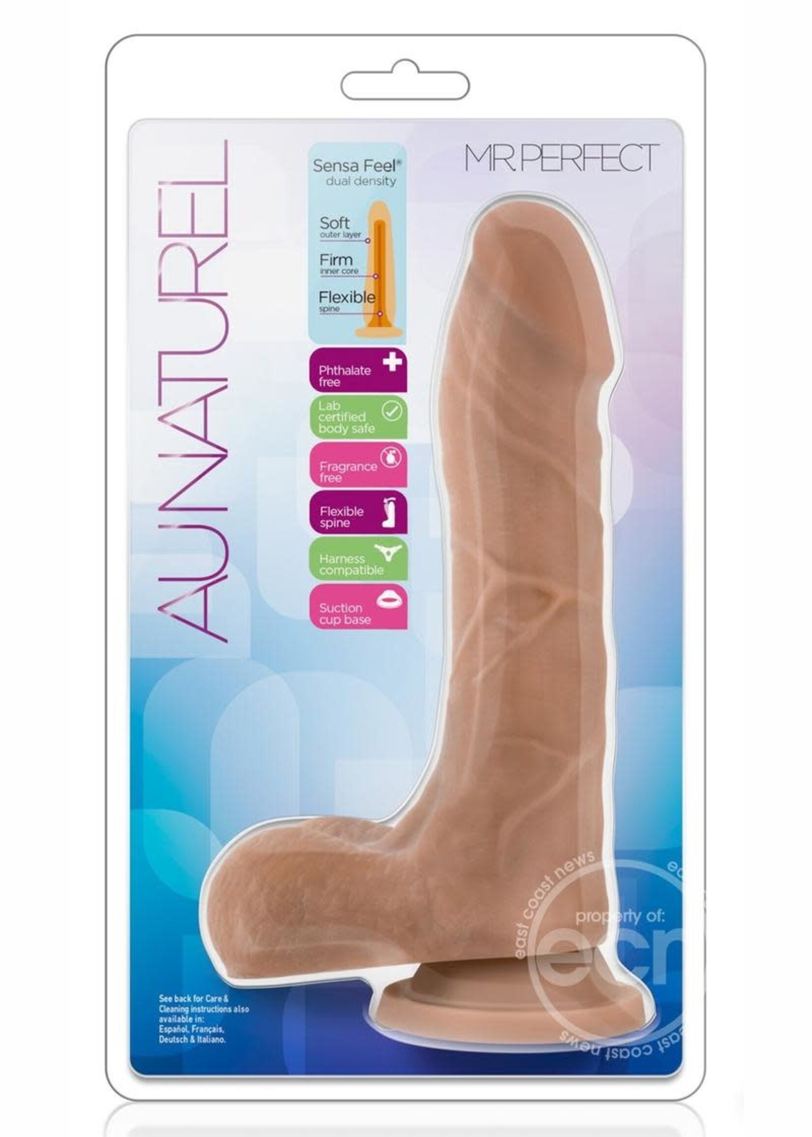 Blush Novelties Au Naturel Mister Perfect Dildo with Balls 8.5in