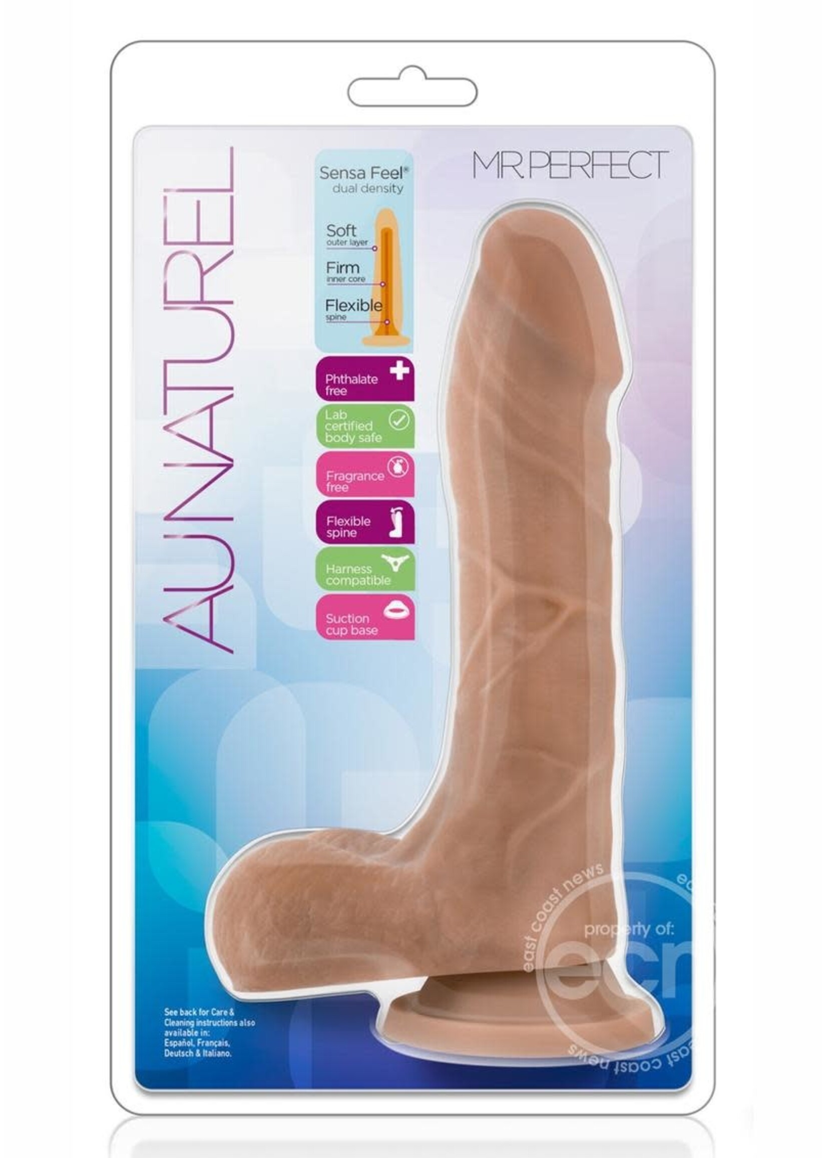 Blush Novelties Au Naturel Mister Perfect Dildo with Balls 8.5in