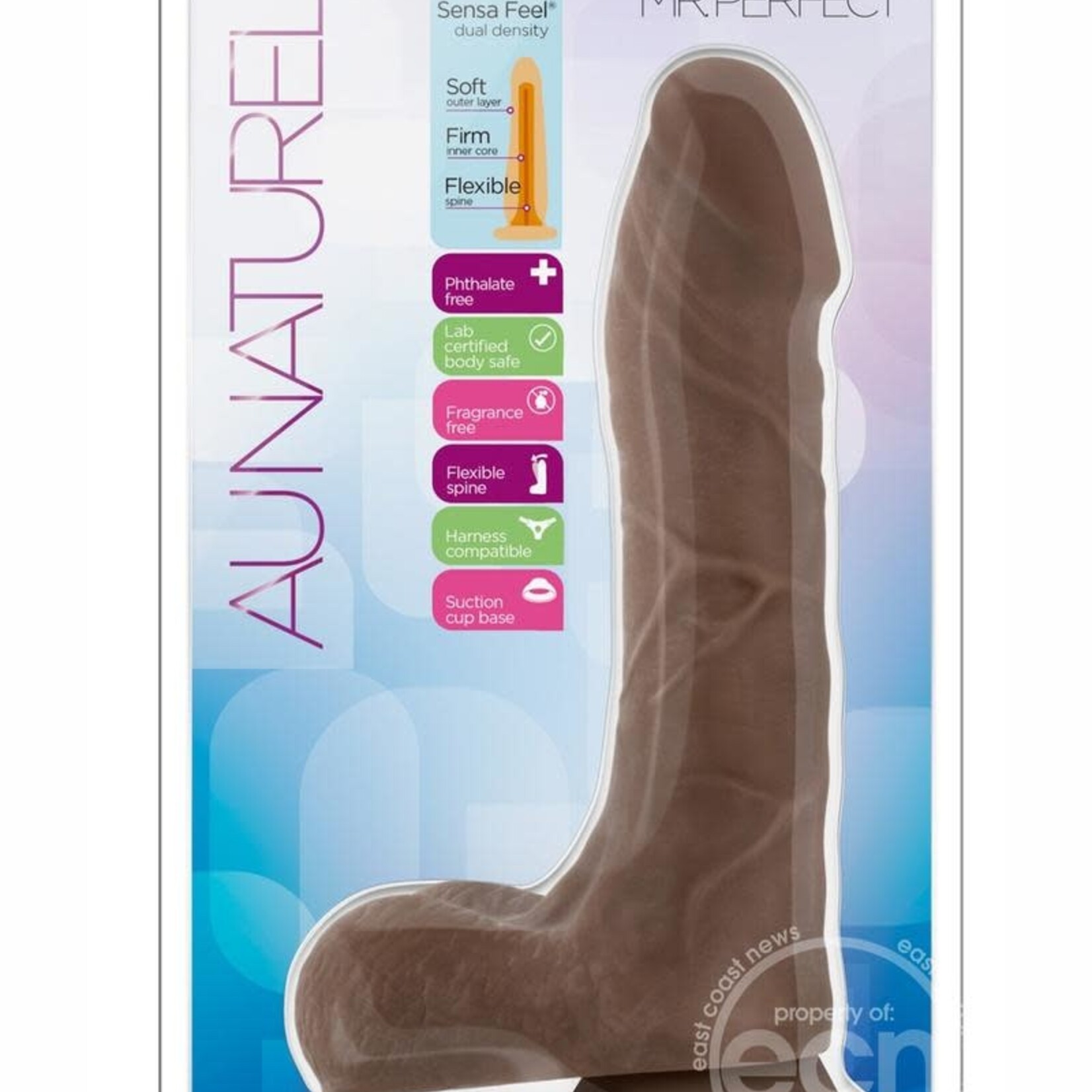 Blush Novelties Au Naturel Mister Perfect Dildo with Balls 8.5in