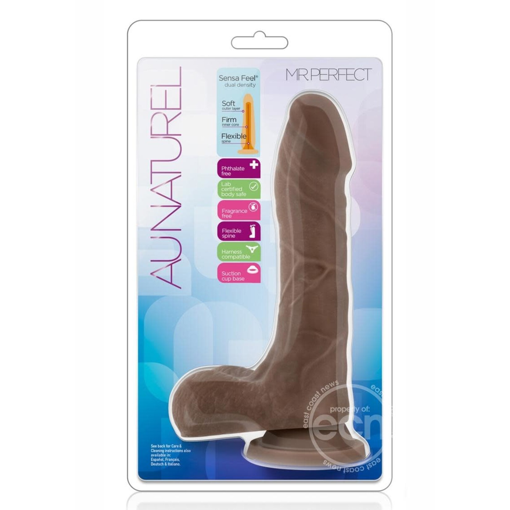 Blush Novelties Au Naturel Mister Perfect Dildo with Balls 8.5in