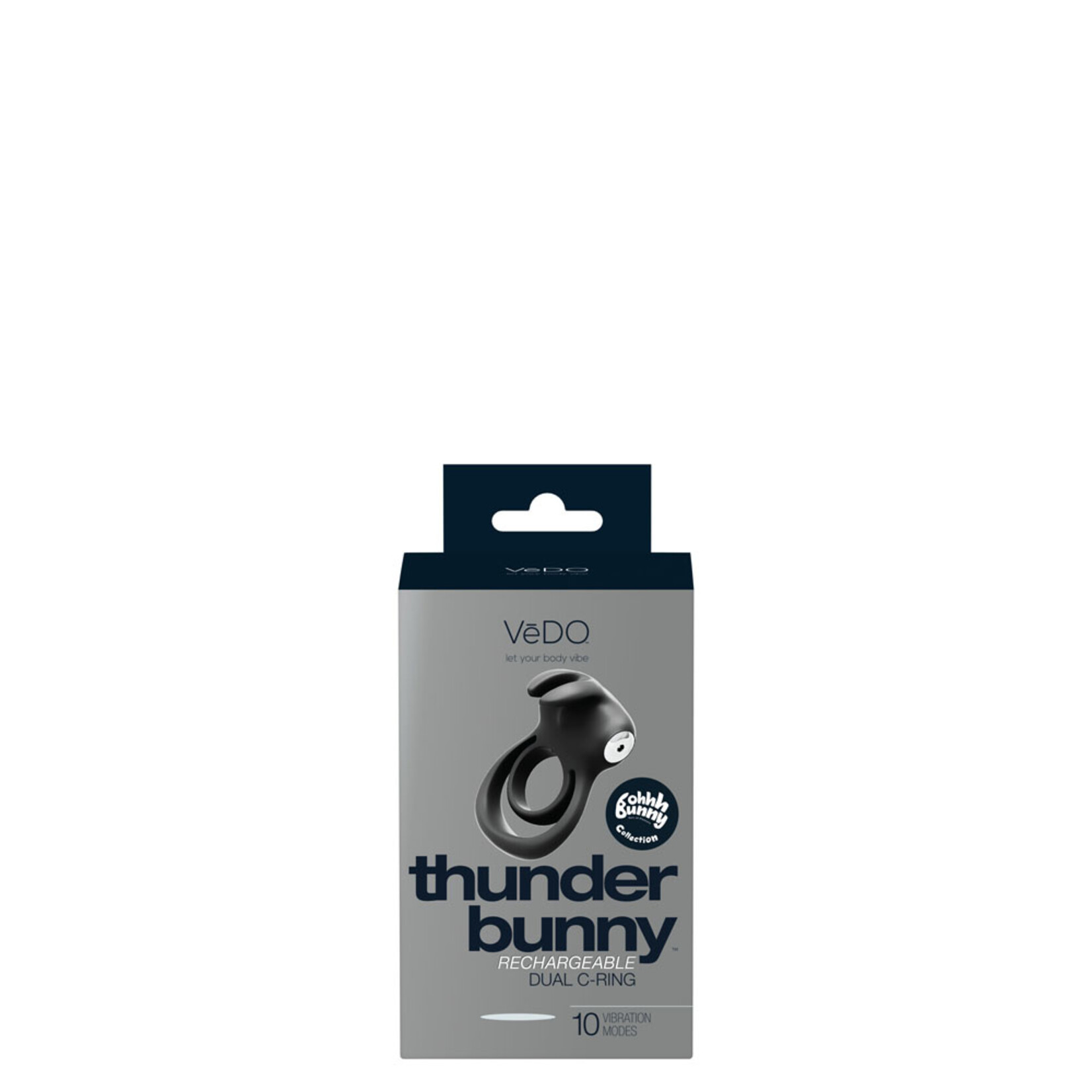 VeDO Thunder Bunny Rechargeable Dual Ring - Black Pearl