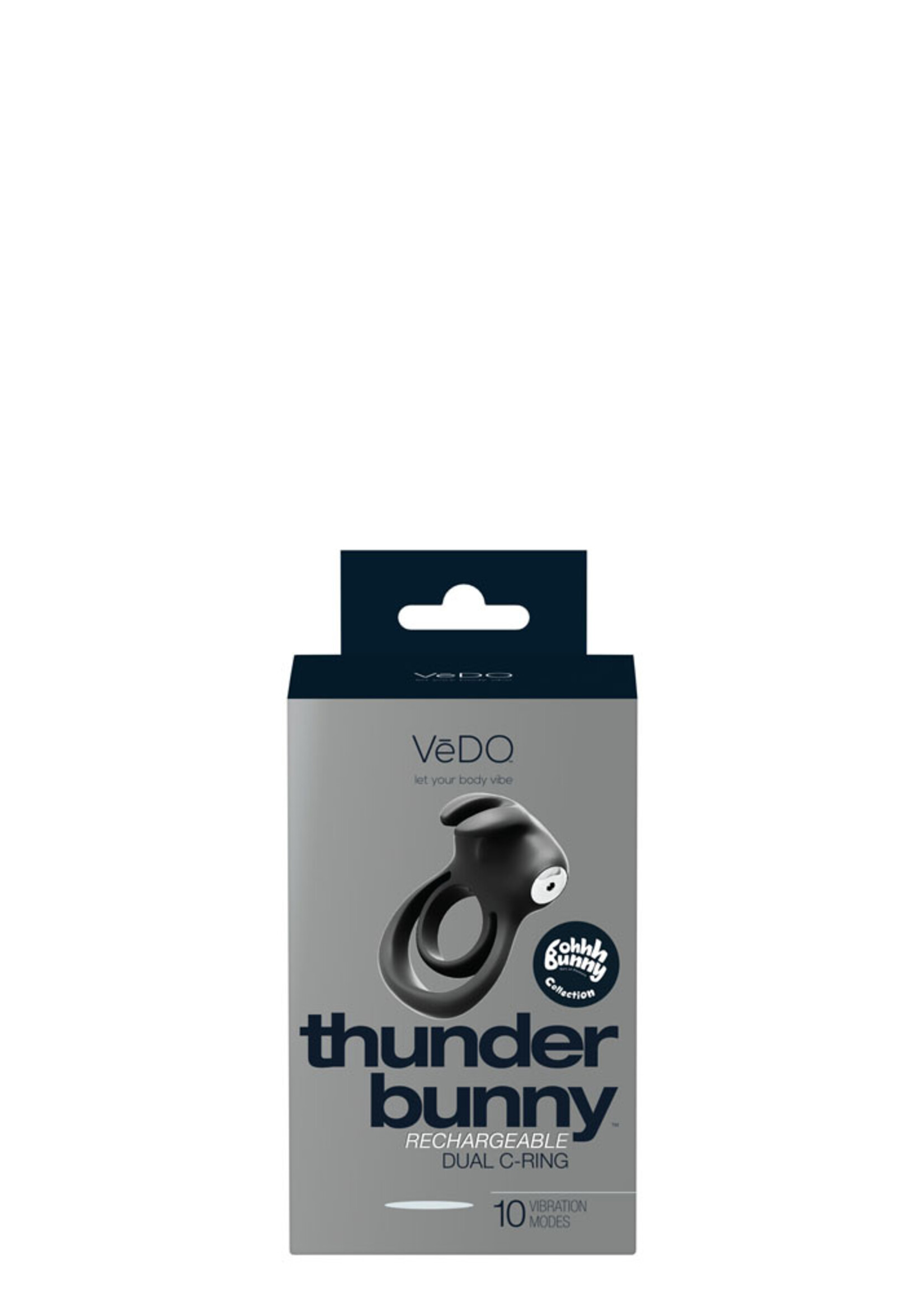 VeDO Thunder Bunny Rechargeable Dual Ring - Black Pearl