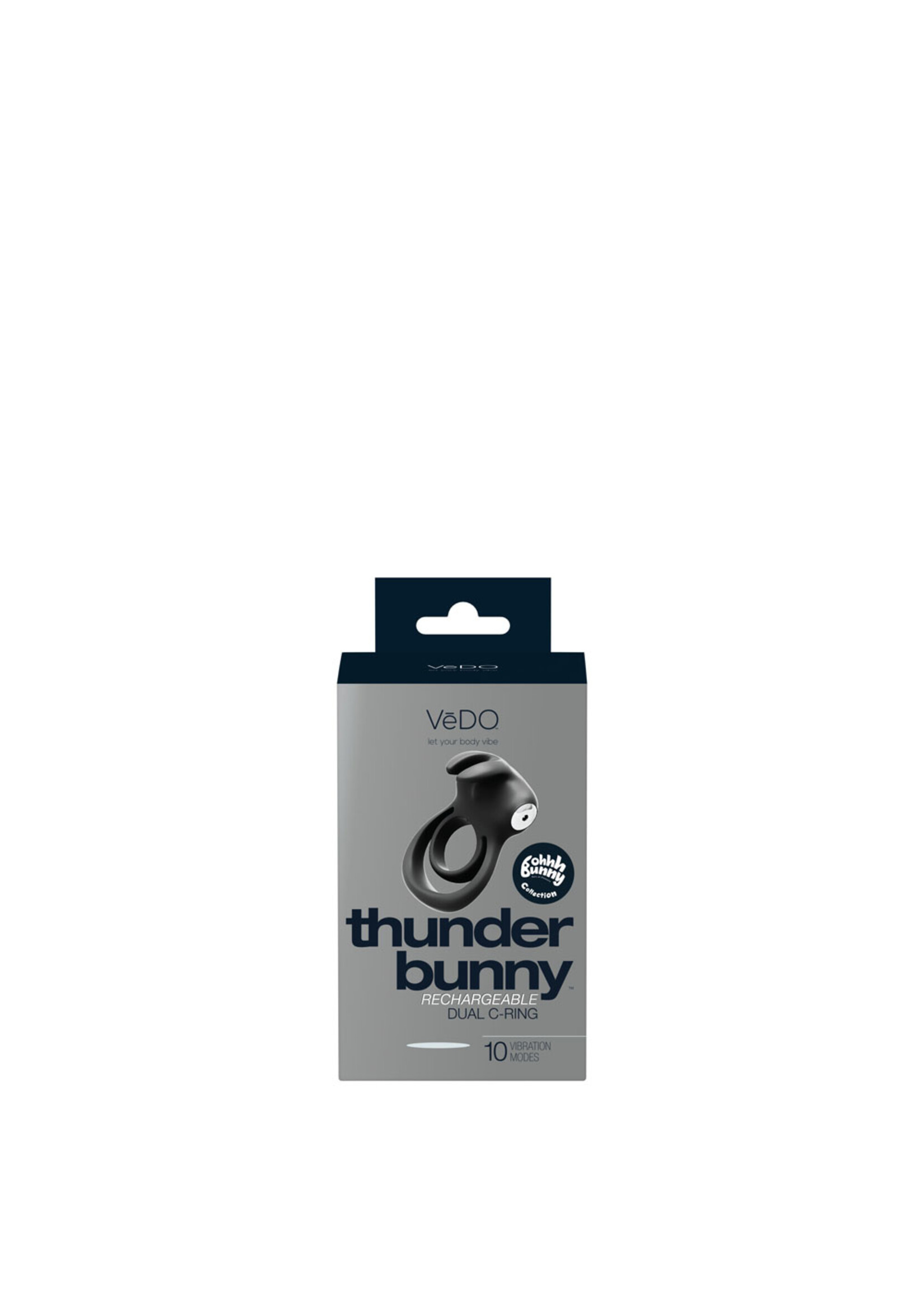 VeDO Thunder Bunny Rechargeable Dual Ring - Black Pearl