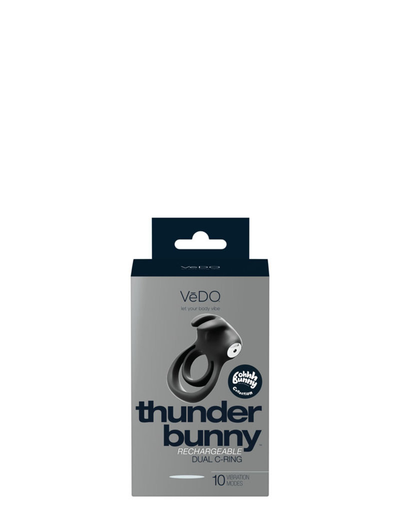 VeDO Thunder Bunny Rechargeable Dual Ring - Black Pearl