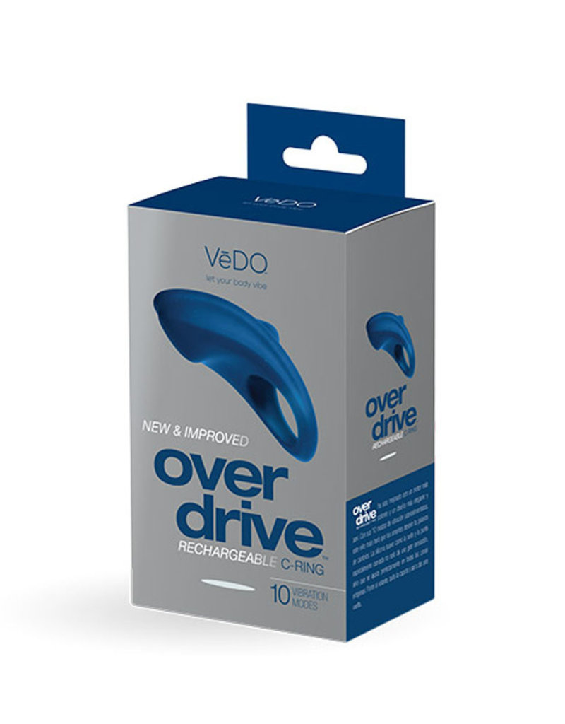 VeDO Over Drive Plus Rechargeable Cock Ring - Blue