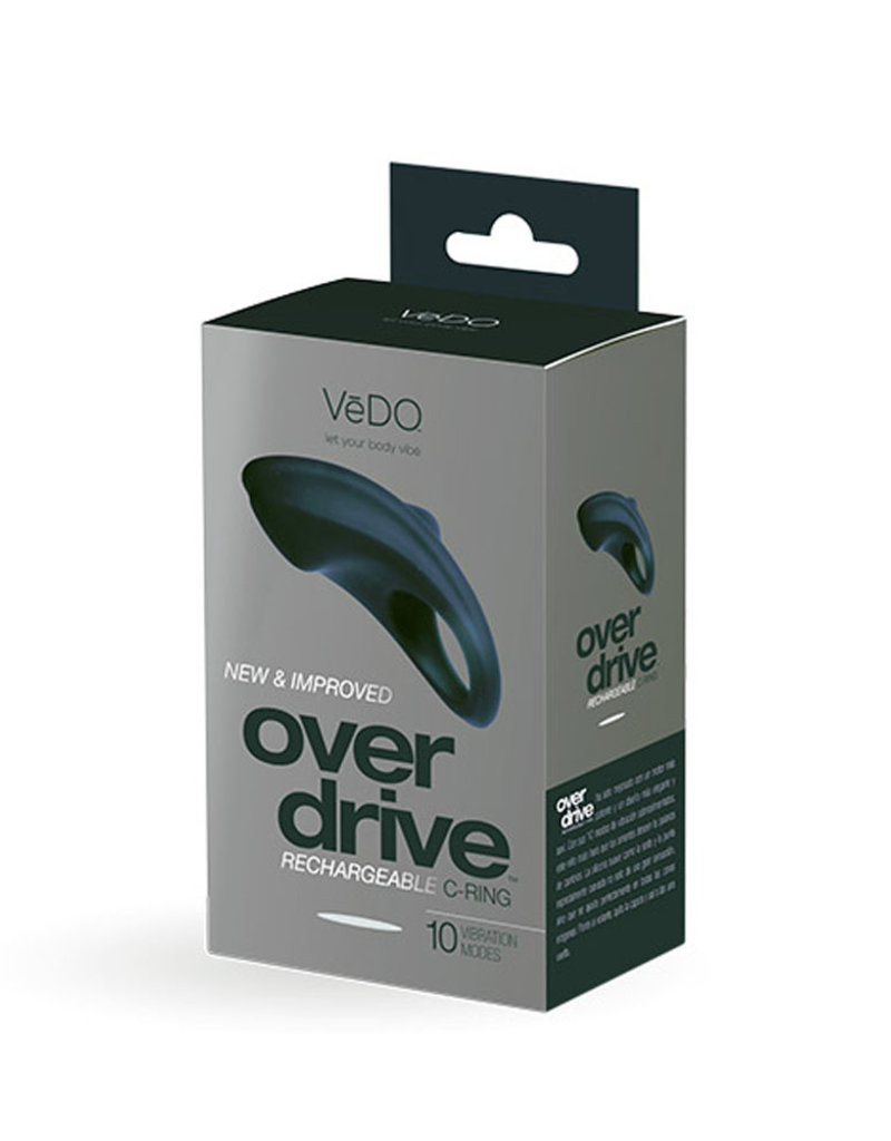 VeDO Over Drive Rechargeable Cock Ring - Black