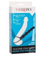 California Exotic Novelties Silicone Love Rider Beaded Dual Penetrator - Black