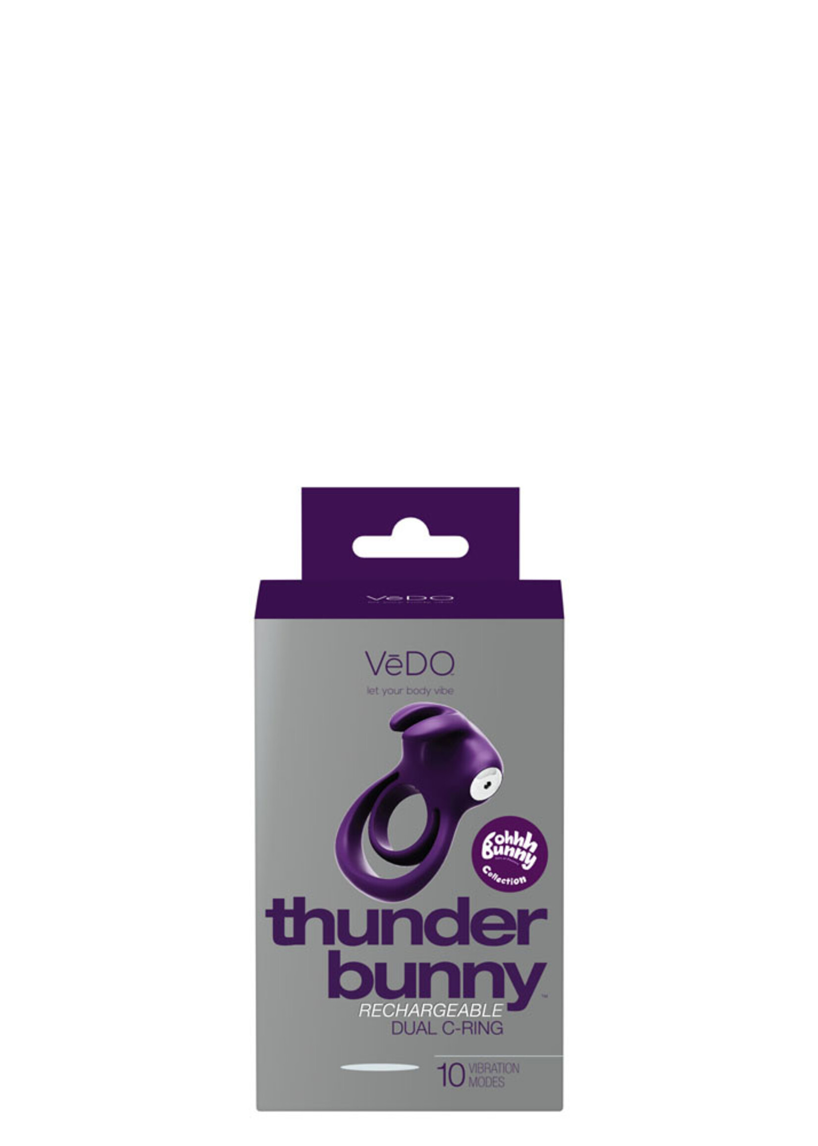 VeDO Thunder Bunny Rechargeable Dual Ring - Perfectly Purple