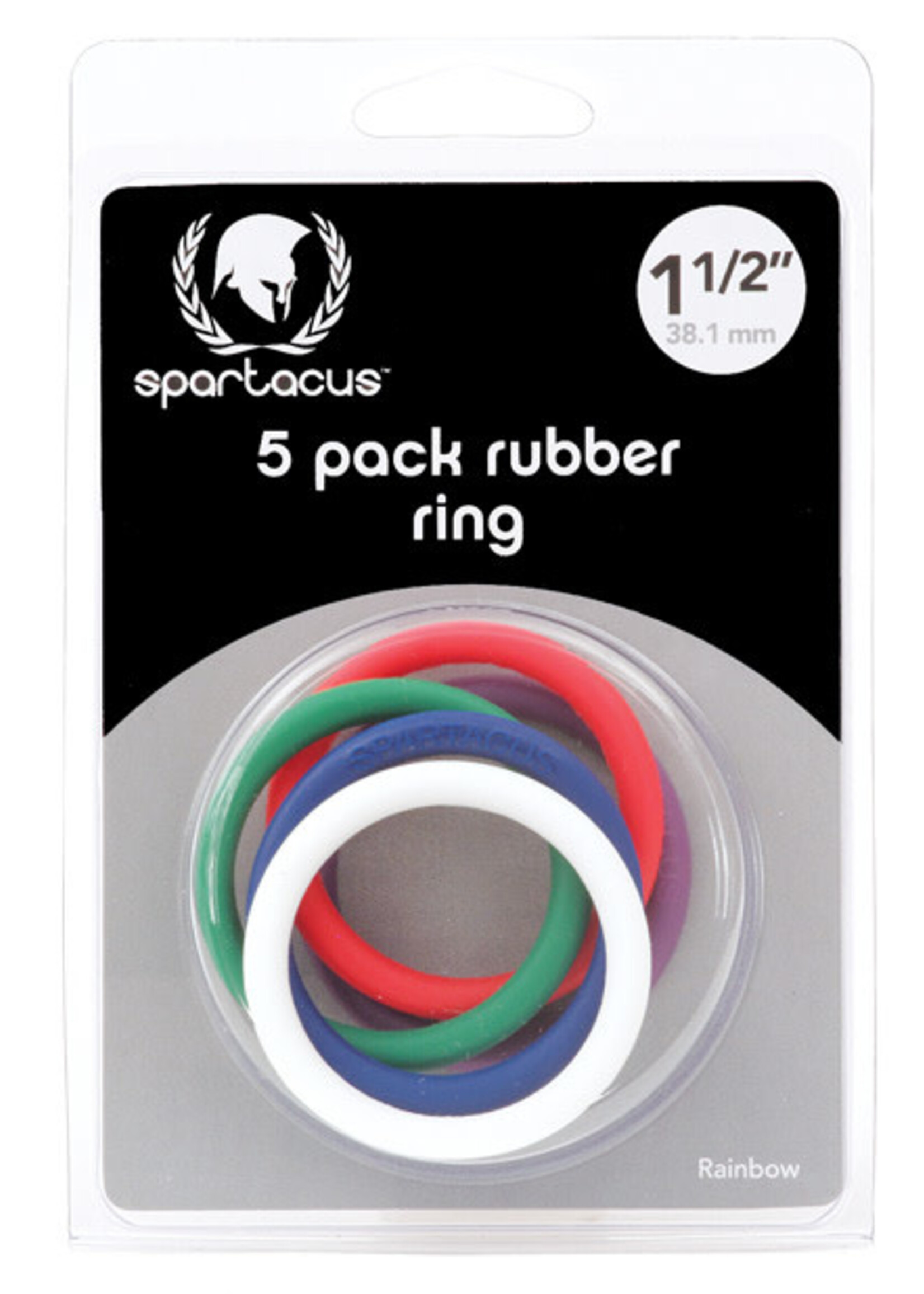 Spartacus Rubber C-Ring Set - 1.5" - Rainbow