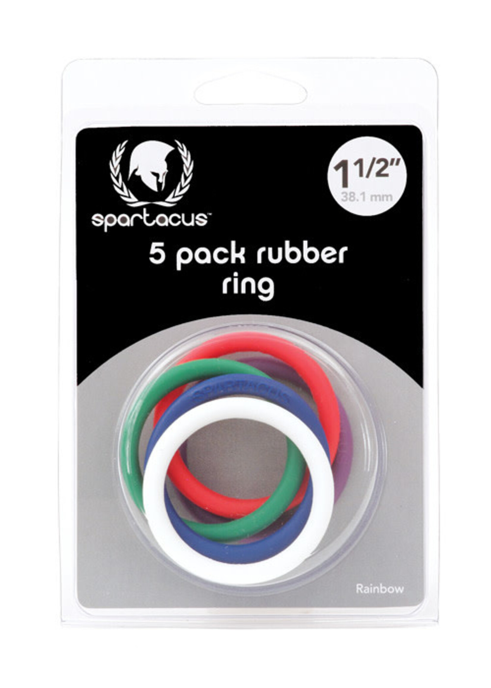 Spartacus Rubber C-Ring Set - 1.5" - Rainbow