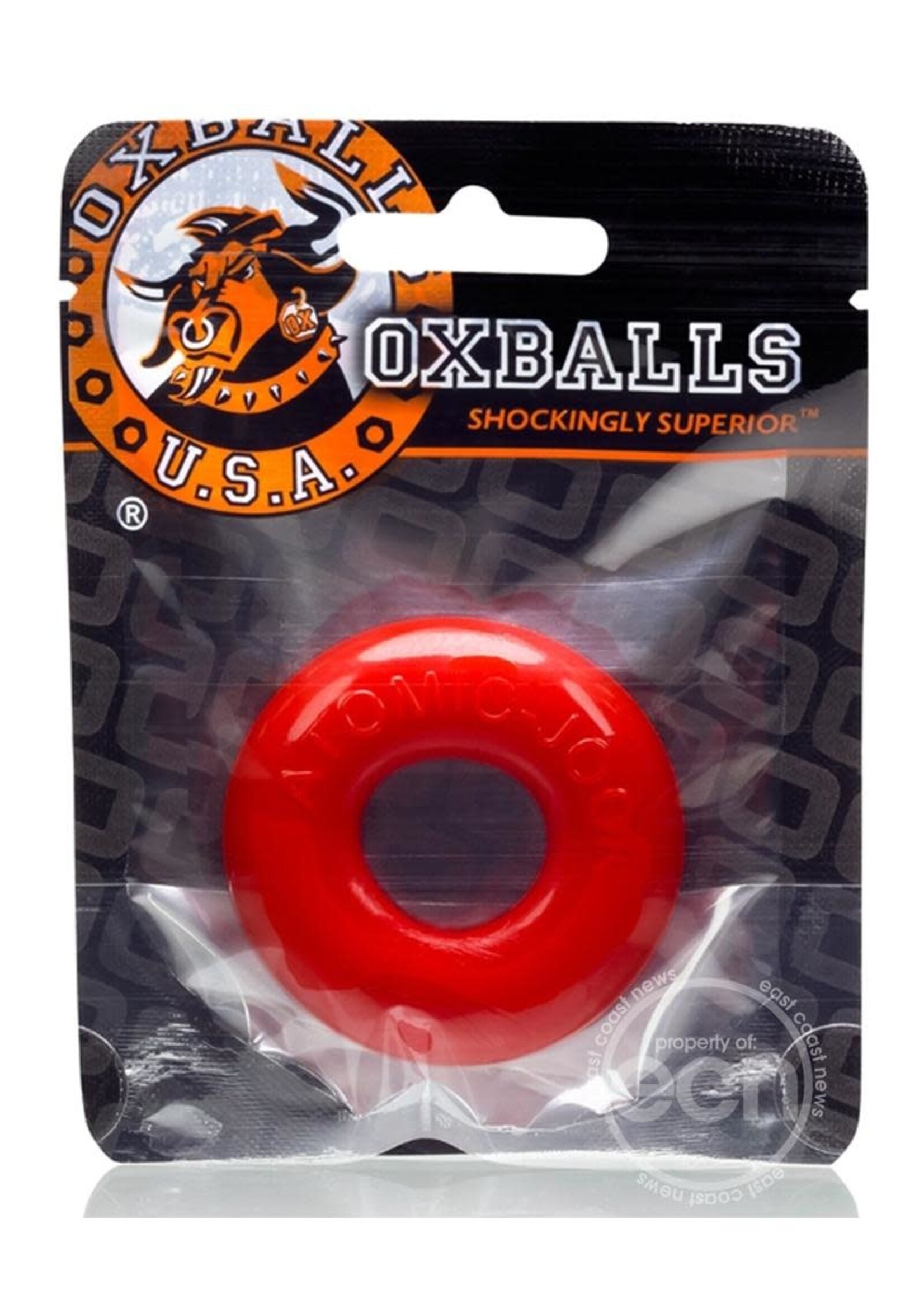 Oxballs Do-Nut-2 Large Atomic Jock Cockring - Red