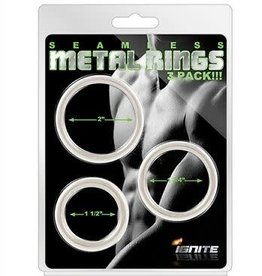 SI Novelties Seamless Metal Rings - 3 Pack