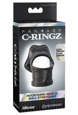 Pipedream Fantasy C-Ring Rock Hard Ring and Ball Stretcher - Black