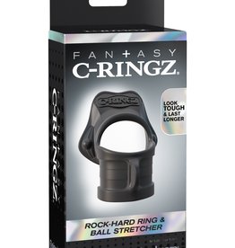 Pipedream Fantasy C-Ring Rock Hard Ring and Ball Stretcher - Black