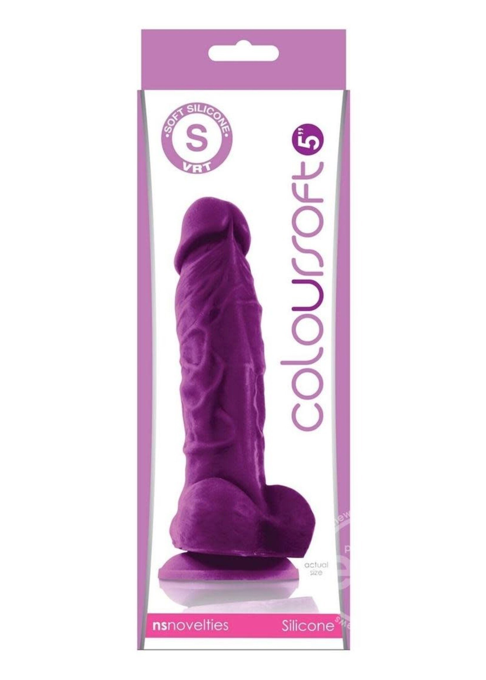 nsnovelties Coloursoft Silicone Realistic Dong Purple 5 Inch