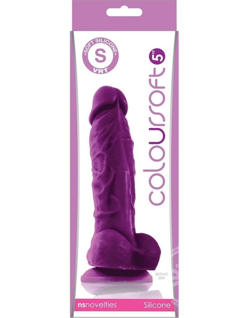 nsnovelties Coloursoft Silicone Realistic Dong Purple 5 Inch