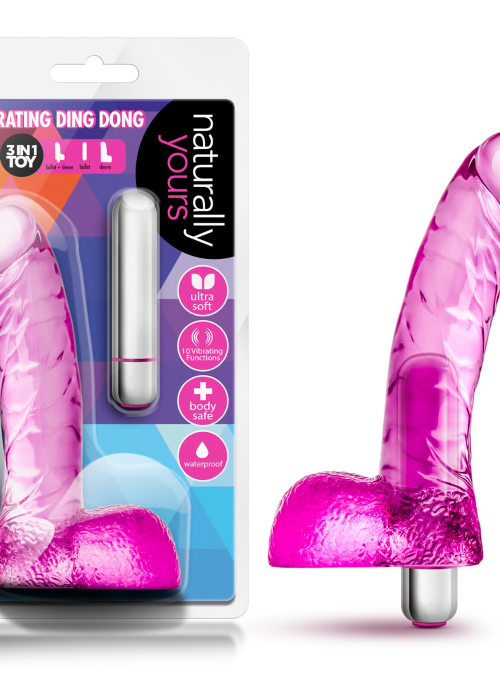 Blush Novelties Naturally Yours - Vibrating Ding Dong - Pink