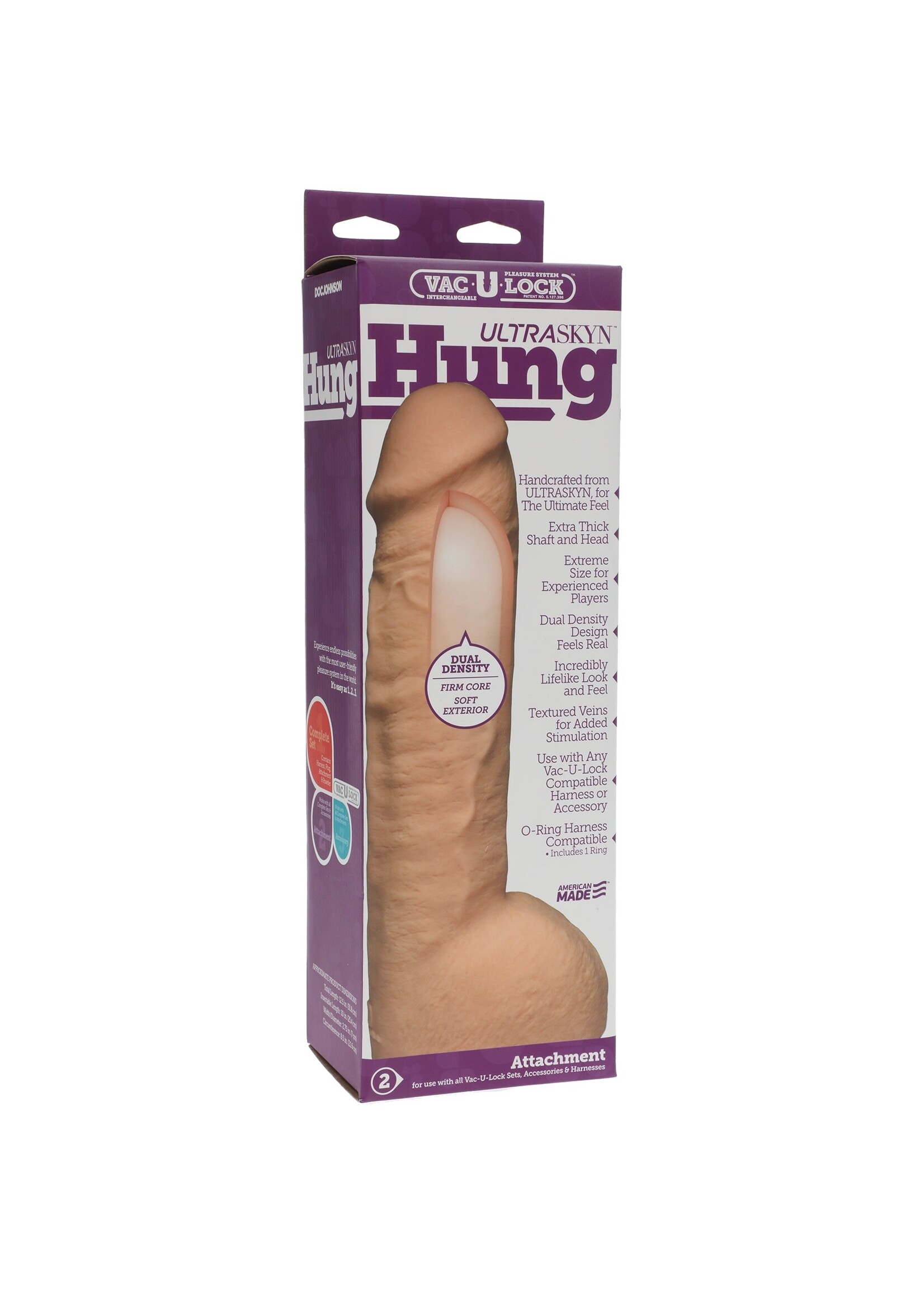 Doc Johnson Vac-U-Lock Ultraskyn Hung - Vanilla