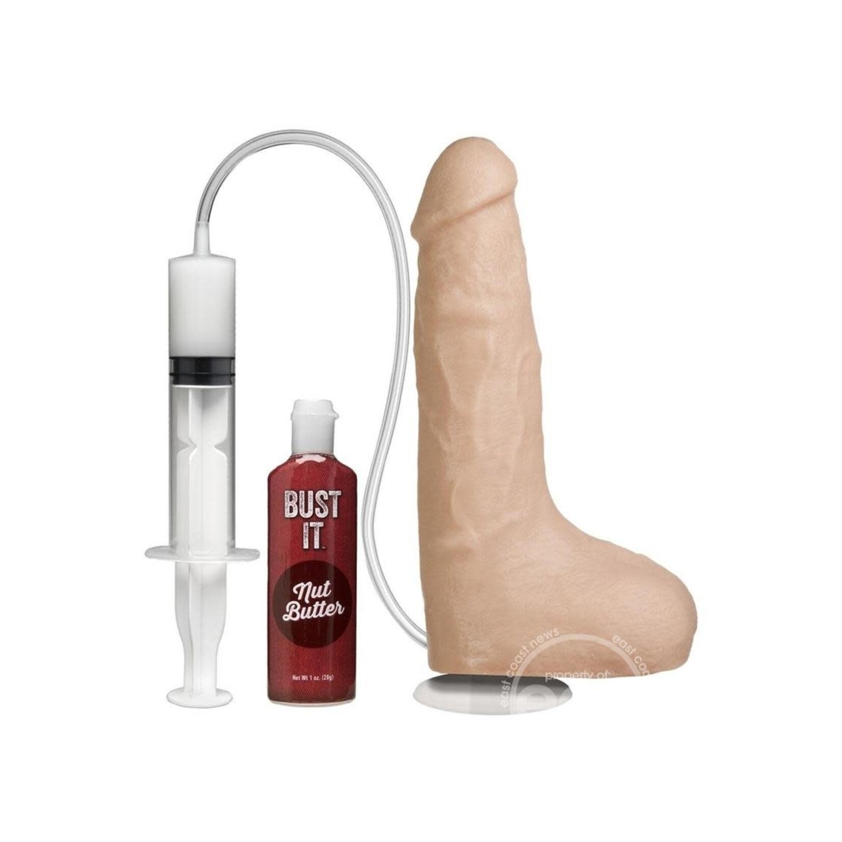 Doc Johnson Bust It Squirting Realistic Cock - White