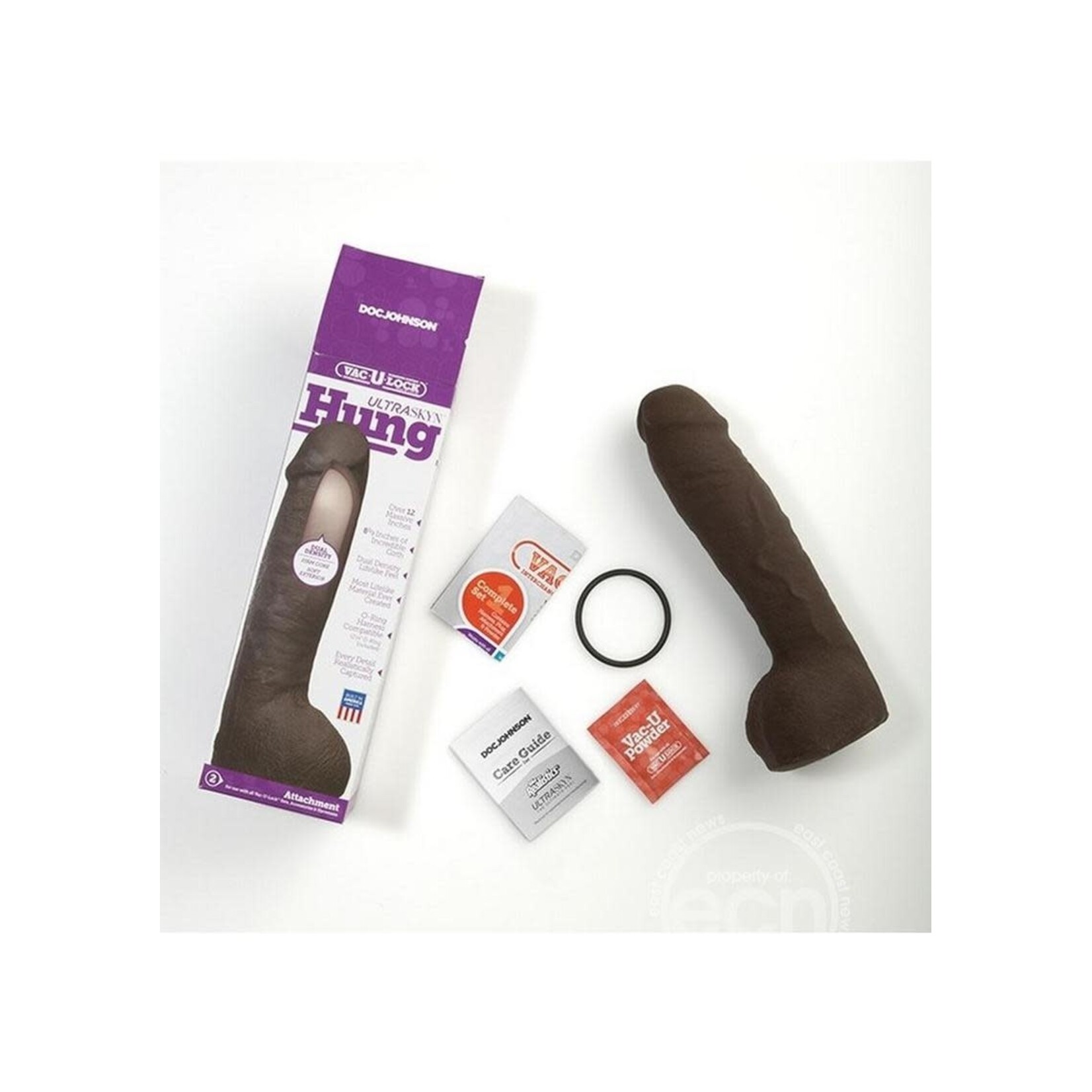 Doc Johnson Vac-U-Lock Ultraskyn Hung - Chocolate