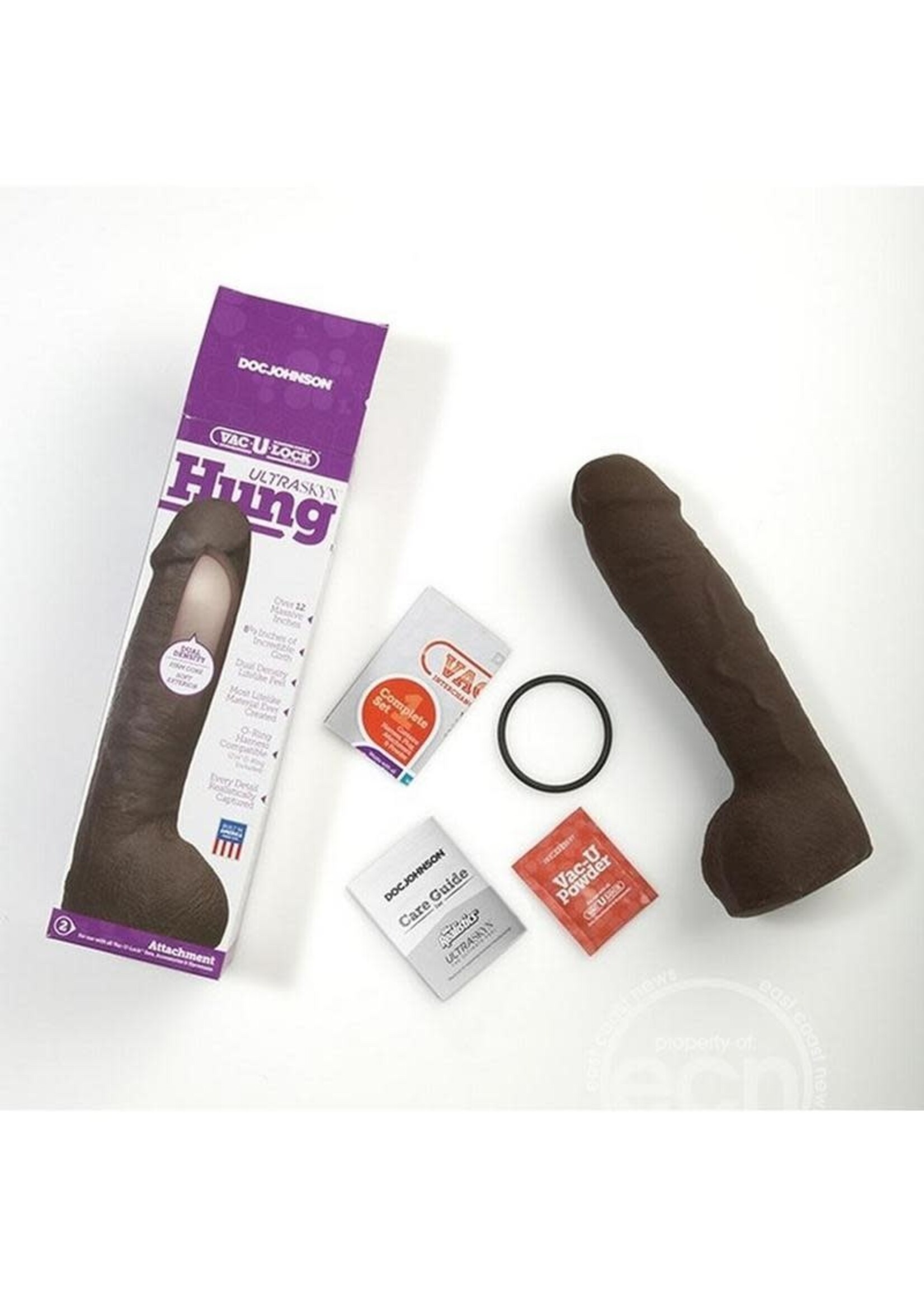 Doc Johnson Vac-U-Lock Ultraskyn Hung - Chocolate