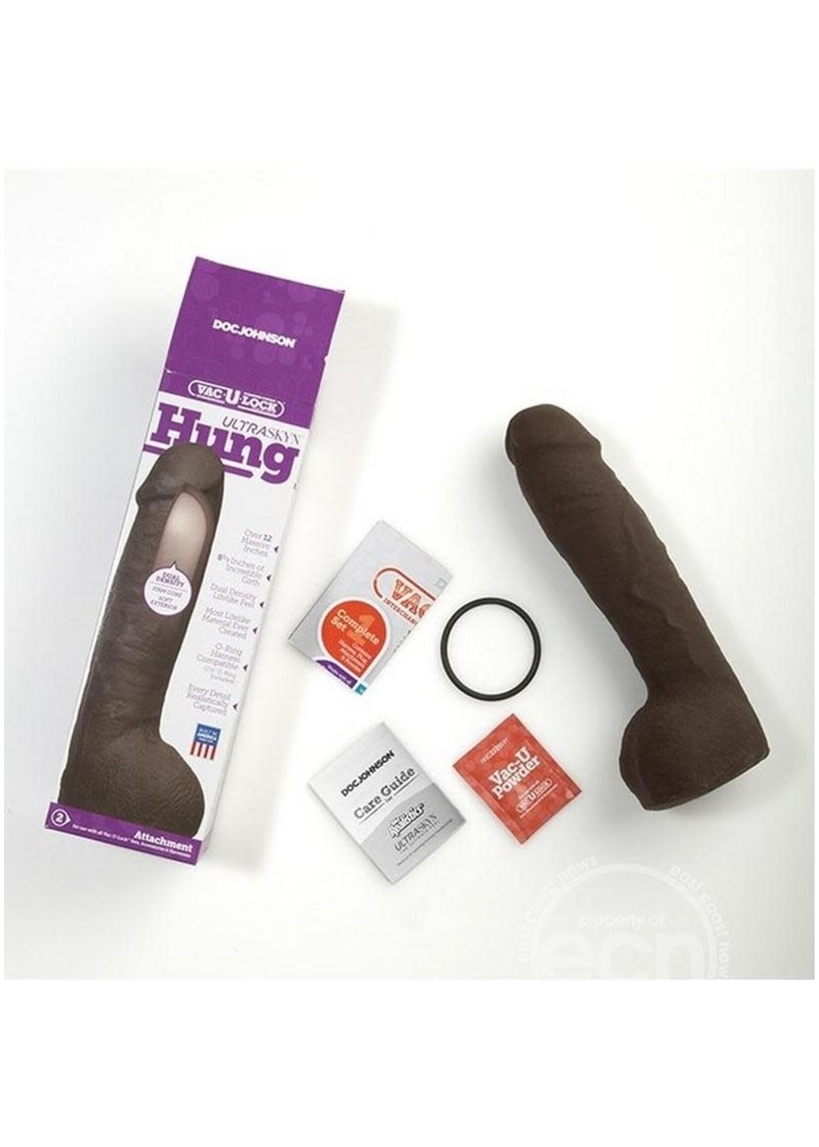 Doc Johnson Vac-U-Lock Ultraskyn Hung - Chocolate