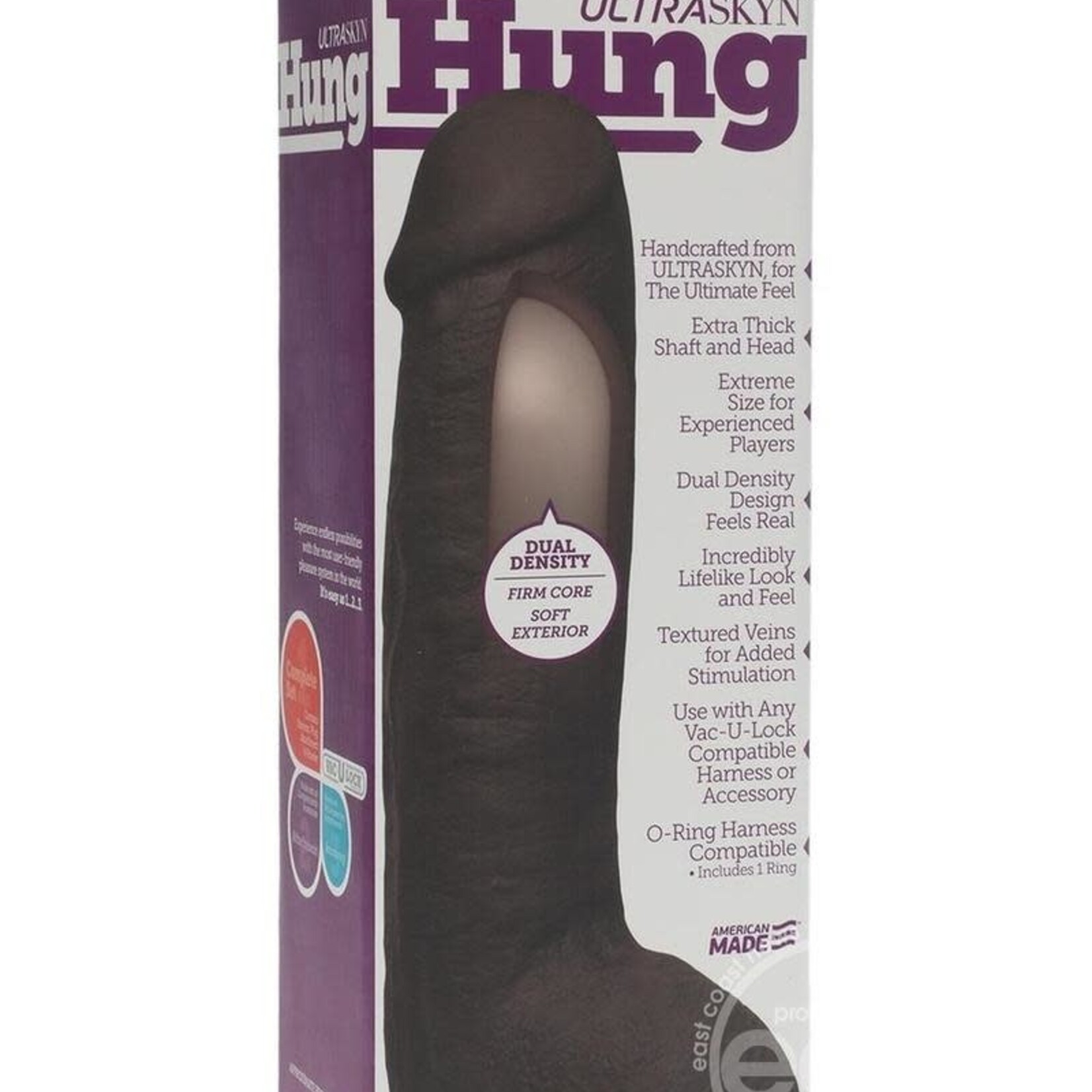 Doc Johnson Vac-U-Lock Ultraskyn Hung - Chocolate