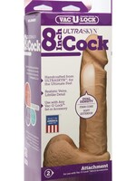 Doc Johnson Vac-U-Lock 8-Inch Ultraskyn Cock - Vanilla