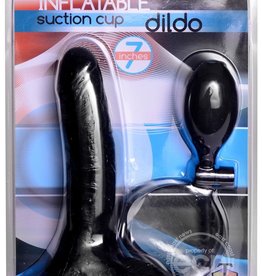 XR Brands Trinity Vibes Inflatable Suction Cup Dong - Black