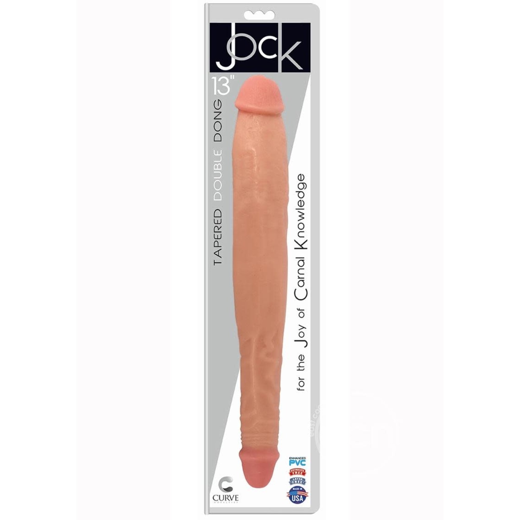 Curve Toys Jock 13" Tapered Double Dong - Vanilla