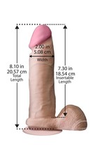 Doc Johnson The Realistic Cock Ultraskyn 8 Inch - White