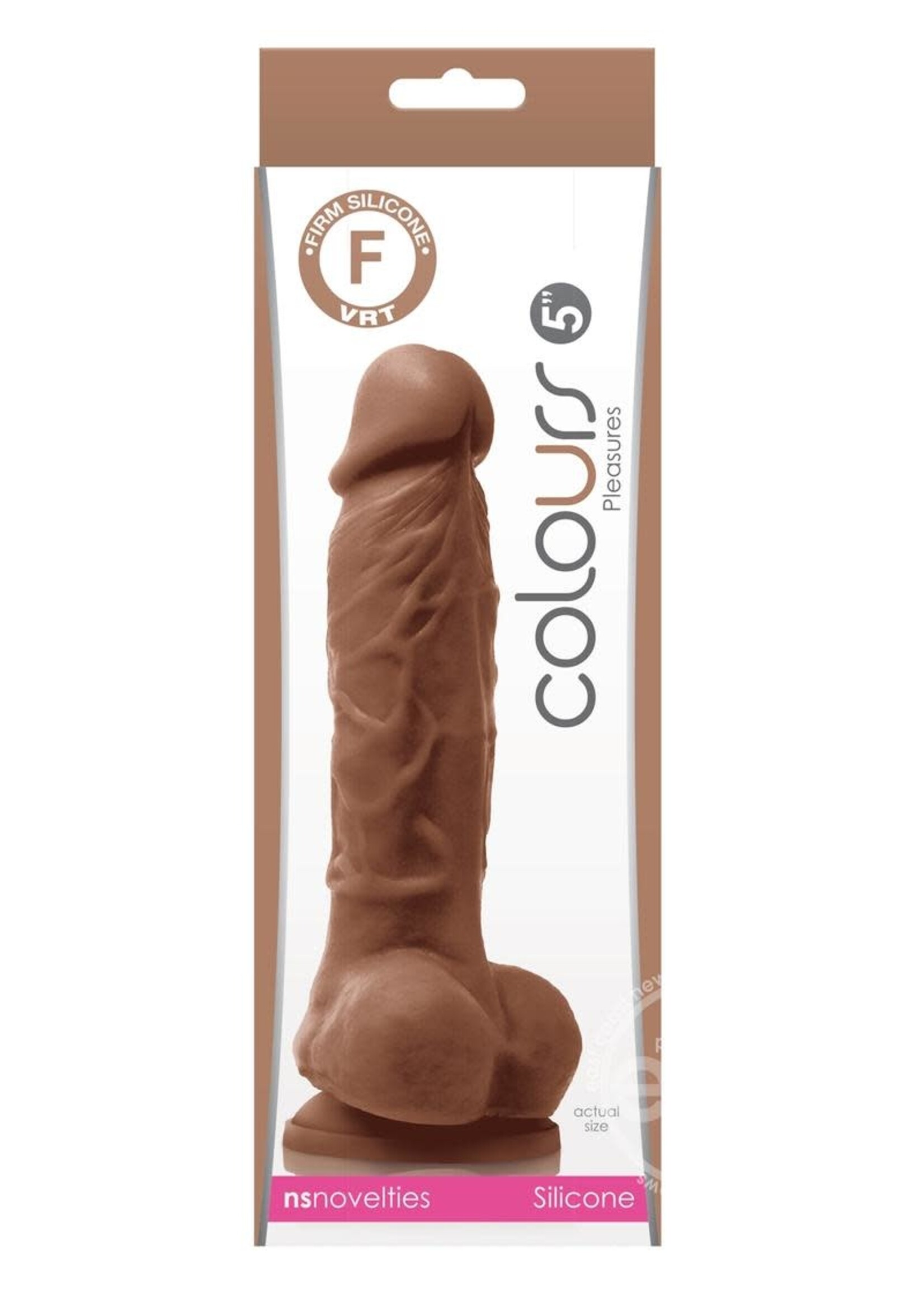 NSN Colours - Pleasures - 5" Dildo - Brown