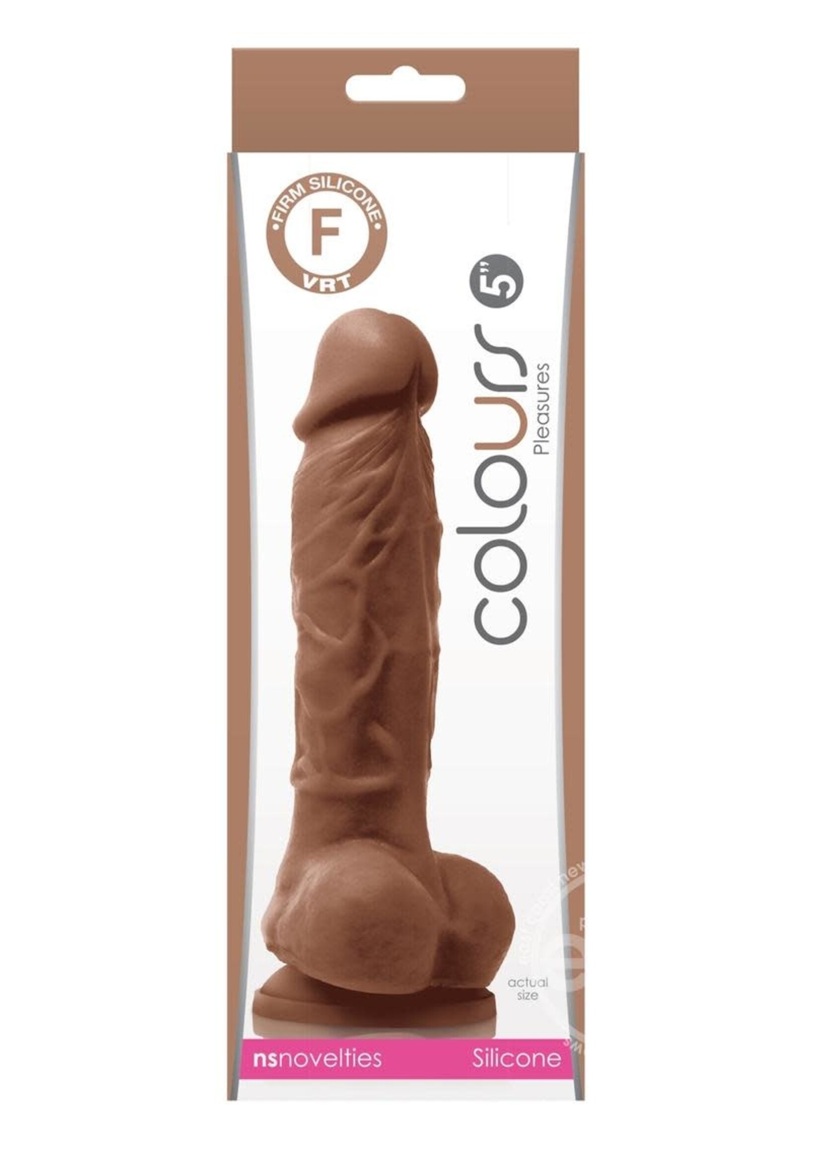 NSN Colours - Pleasures - 5" Dildo - Brown