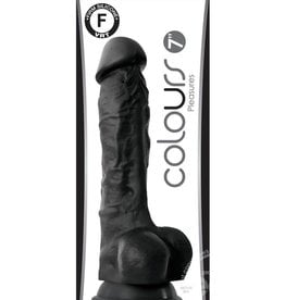 NSN Colours Pleasures - 7" Dildo - Black